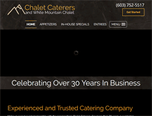 Tablet Screenshot of chaletcaterers.com